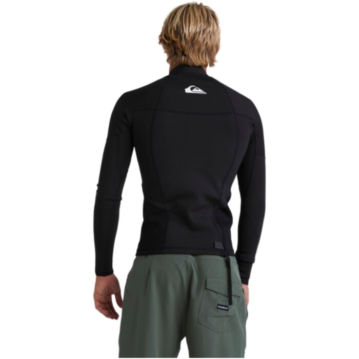 2024 Quiksilver Hombres Prologue 1mm Top De Neopreno De Manga Larga EQYW803048 - Black